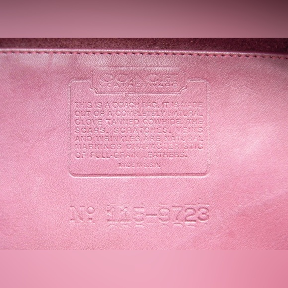 Vintage Coach Large Swinger Bag (Wine) - Picture 8 of 11